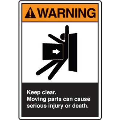ANSI Safety Signs - Warning Keep Clear