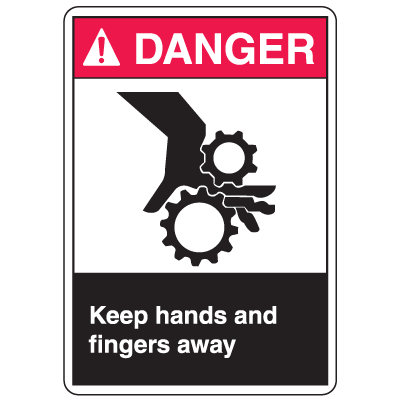 ANSI Z535 Safety Labels - Danger Keep Hands And Fingers Away