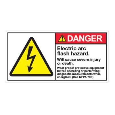 ANSI Z535 Safety Labels - Electric Arc Flash Hazard