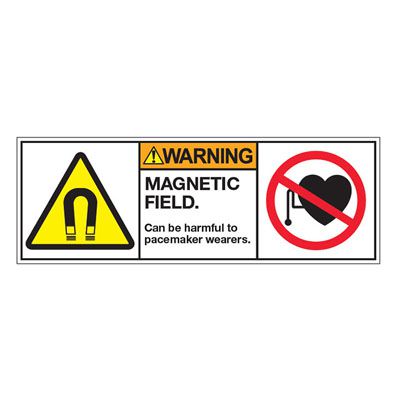 ANSI Z535 Safety Labels - Warning Magnetic Field