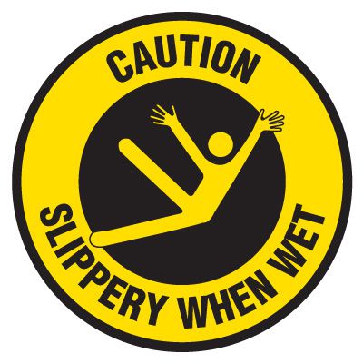 Anti-Slip Floor Markers - Caution Slippery When Wet