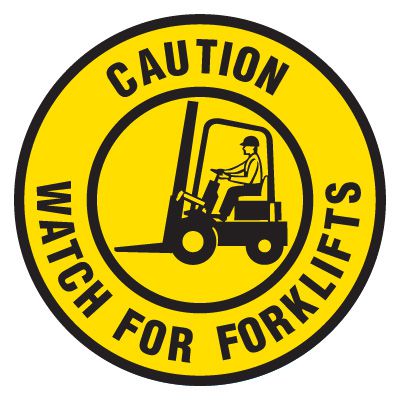 Anti-Slip Floor Markers - Caution Watch For Forklifts