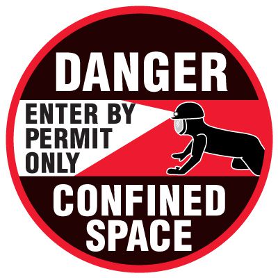 Anti-Slip Floor Markers - Danger Confined Space
