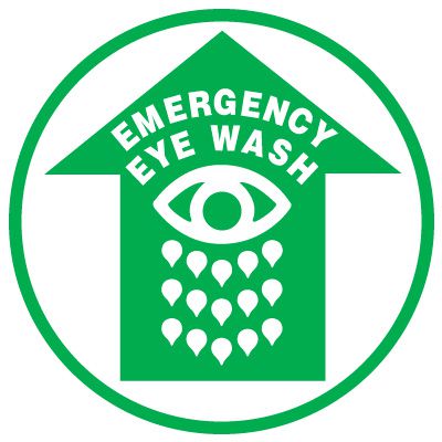 Anti-Slip Floor Markers - Emergency Eye Wash