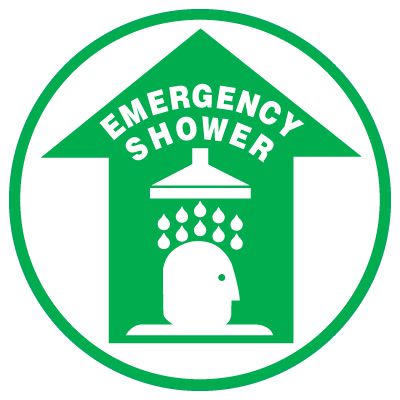 Anti-Slip Floor Markers - Emergency Shower
