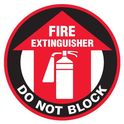Anti-Slip Floor Markers - Fire Extinguisher Do Not Block