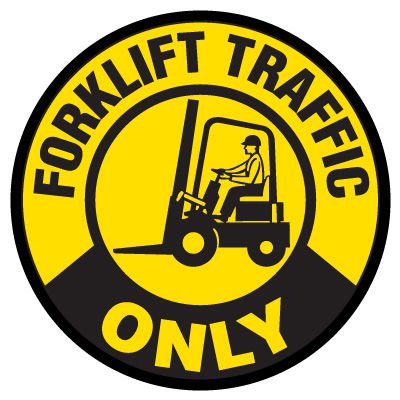 Anti-Slip Floor Markers - Forklift Traffic Only
