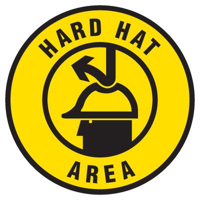 Anti-Slip Floor Markers - Hard Hat Area