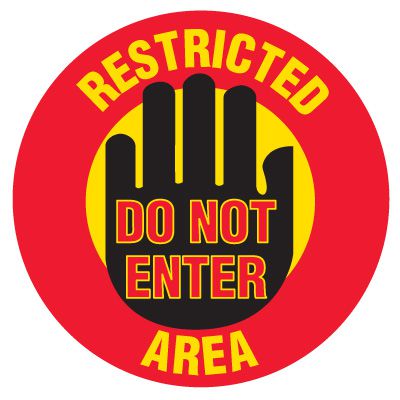 Anti-Slip Floor Markers - Restricted Area Do Not Enter