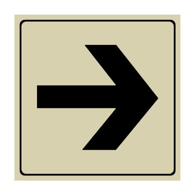 Arrow - Engraved Graphic Symbol Signs