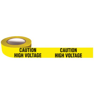Barricade Tape Mini Rolls - Caution High Voltage
