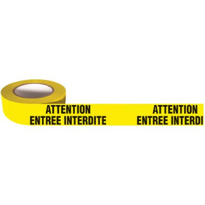 Barricade Tape Mini Rolls - Attention Entree Interdite