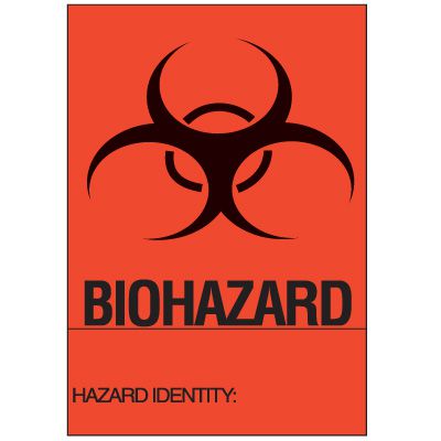 Biohazard Hazard Identity Labels - Biohazard