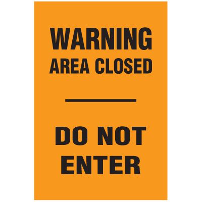 Blasting Barricade Sign Stands - Warning Area Closed Do Not Enter