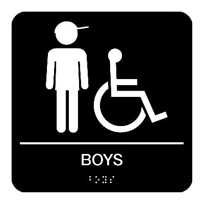 Boys (Accessibility) - Braille Restroom Signs