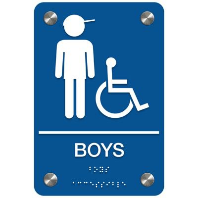 Boys (Accessibility) - Premium ADA Restroom Signs