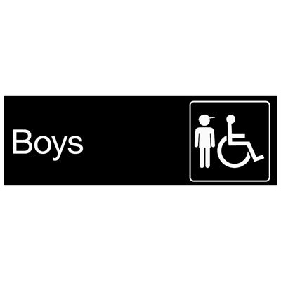Boys (Accessibility) - Small Engraved Restroom Signs