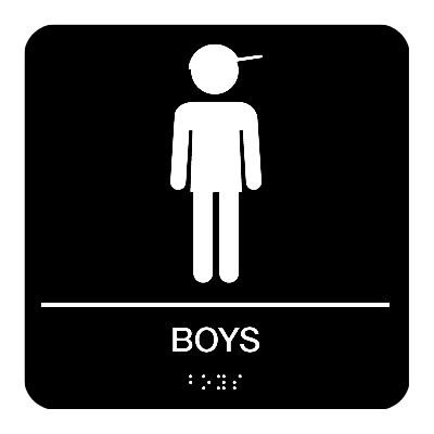 Boys - Braille Restroom Signs