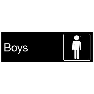 Boys - Small Engraved Restroom Signs