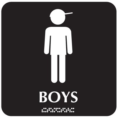Boys with Graphic - Optima ADA Restroom Signs