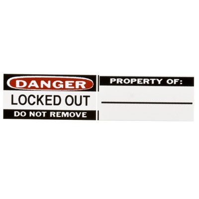 Brady Durable Vinyl Lockout Labels for Aluminum Safety Padlocks - Write-on Surface (50289) - 6PK