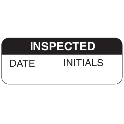 Labels For Greasy Surfaces - Inspected Date Initials