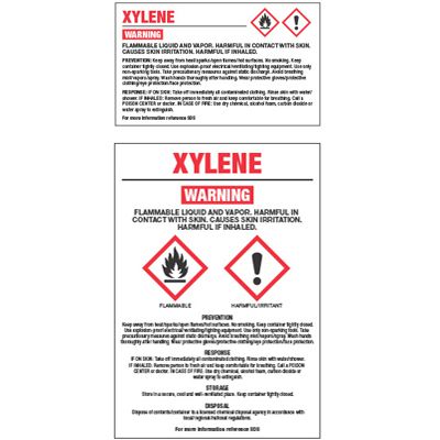 Chemical GHS Labels - Xylene