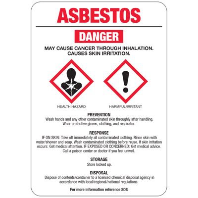 Asbestos GHS Sign