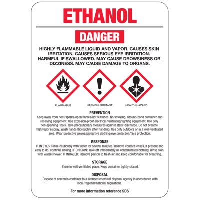 Ethanol GHS Sign
