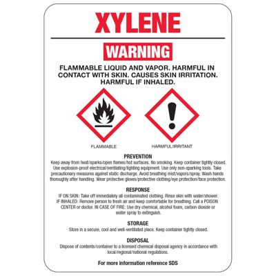 Xylene GHS Sign