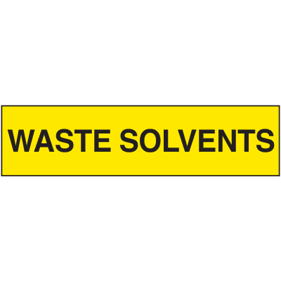 Chemical Label Value Packs - Waste Solvents