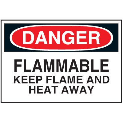 Chemical Labels - Flammable Keep Flame And Heat Away