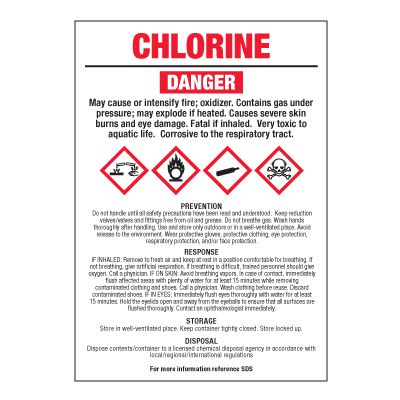 Chlorine - GHS Chemical Labels