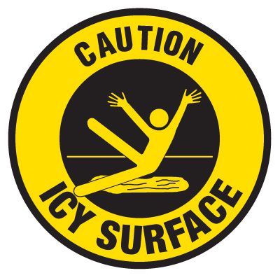 Anti-Slip Floor Markers - Caution Icy Surface