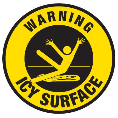 Anti-Slip Floor Markers - Warning Icy Surface