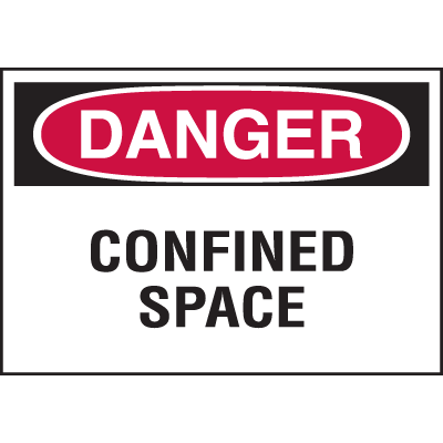 Confined Space Labels - Danger Confined Space