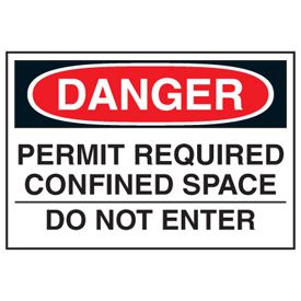Confined Space Labels - Permit Required Confined Space Do Not Enter