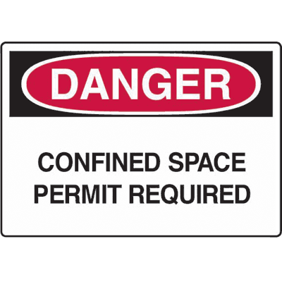 Confined Space Permit Required Danger Sign