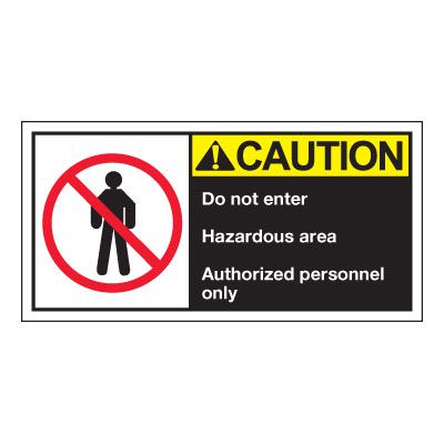 Conveyor Safety Labels - Caution Do Not Enter