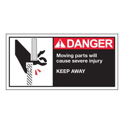 Conveyor Safety Labels - Danger Moving Parts