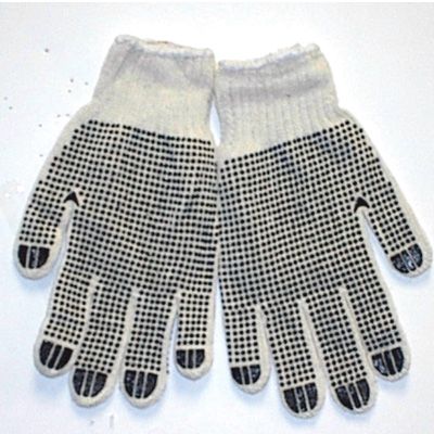 Personal Protection Gloves - Cotton/Polyester String Knit Gloves (w/ PVC on both sides)
