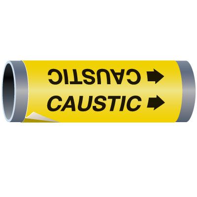 Ultra-Mark® Snap-Around High Performance Pipe Markers - Caustic