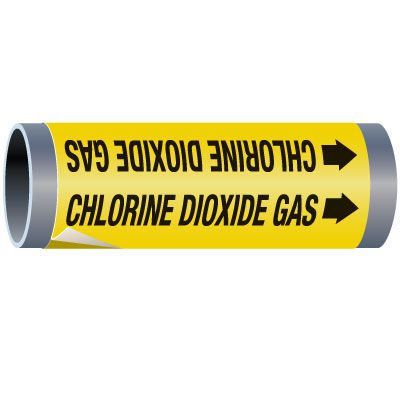 Ultra-Mark® Snap-Around High Performance Pipe Markers - Chlorine Dioxide Gas