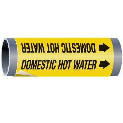 Ultra-Mark® Snap-Around High Performance Pipe Markers - Domestic Hot Water