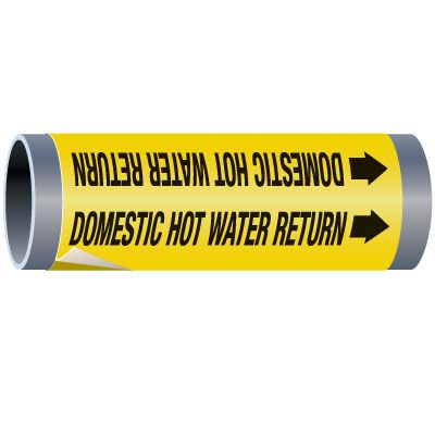 Ultra-Mark® Snap-Around High Performance Pipe Markers - Domestic Hot Water Return