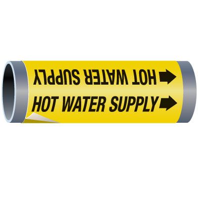 Ultra-Mark® Snap-Around High Performance Pipe Markers - Hot Water Supply