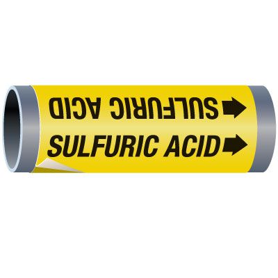 Ultra-Mark® Snap-Around High Performance Pipe Markers - Sulfuric Acid