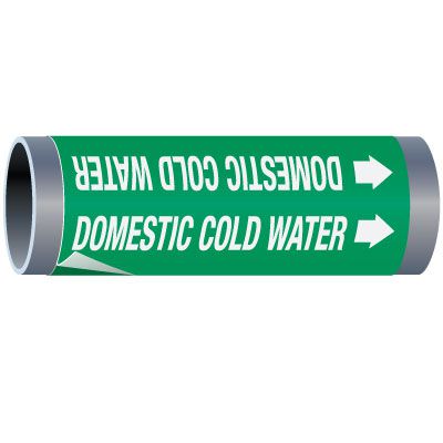 Ultra-Mark® Snap-Around High Performance Pipe Markers - Domestic Cold Water