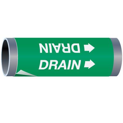 Ultra-Mark® Snap-Around High Performance Pipe Markers - Drain