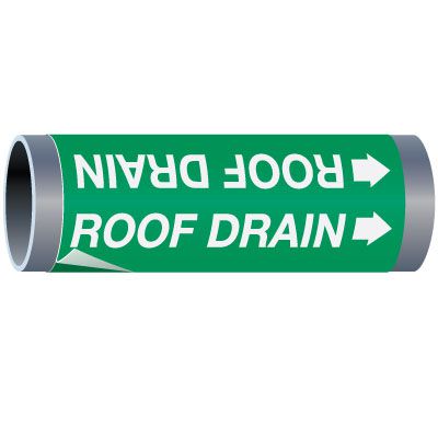 Ultra-Mark® Snap-Around High Performance Pipe Markers - Roof Drain